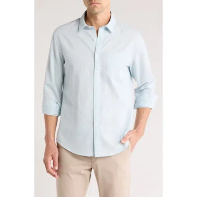 Vince Classic Fit Linen Blend Button-up Shirt In Pale Blue