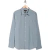 Vince Classic Fit Linen Blend Button-up Shirt In Gray