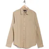 Vince Classic Fit Linen Blend Button-up Shirt In Neutral