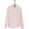 Vince Classic Fit Linen Blend Button-up Shirt In Pink