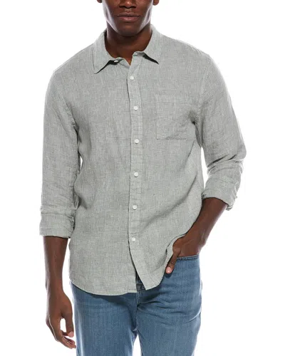 Vince Classic Fit Linen Shirt In Multi