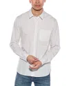 Vince Linen-blend Button-down Shirt In Animal Print