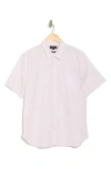 Vince Classic Fit Short Sleeve Linen Blend Button-up Shirt In Pale Pink