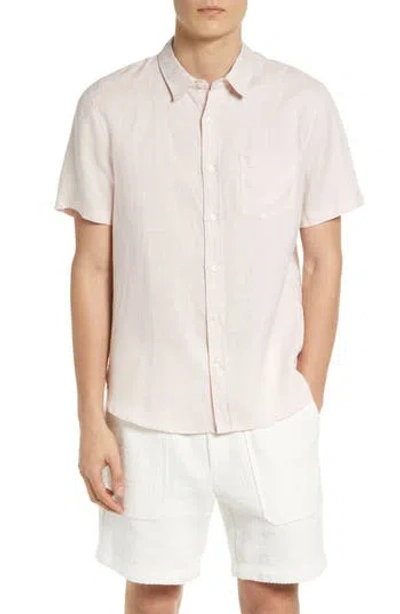 VINCE VINCE CLASSIC FIT SHORT SLEEVE LINEN SHIRT