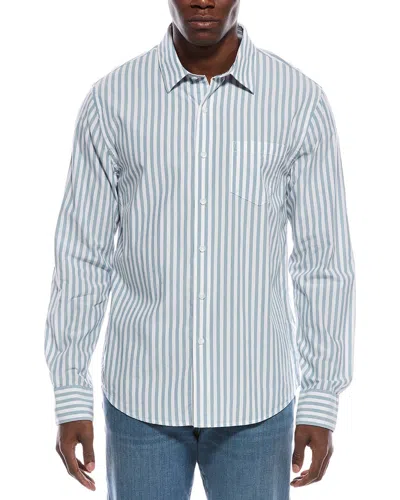 Vince Classic Fit Stripe Shirt In Blue