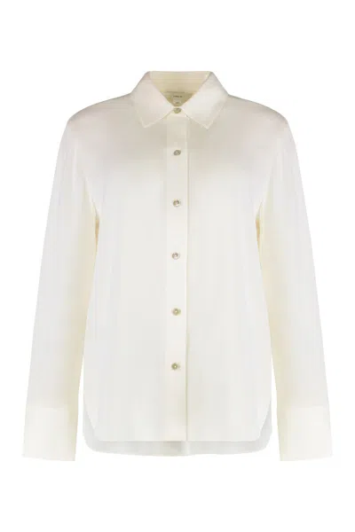 Vince Buttoned Classic Shirt In Neutral