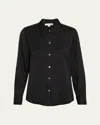 Vince Classic Slim-fit Shirt In Black