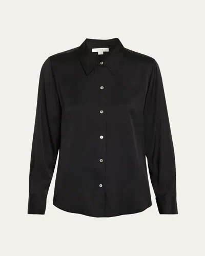 Vince Classic Slim-fit Shirt In Black
