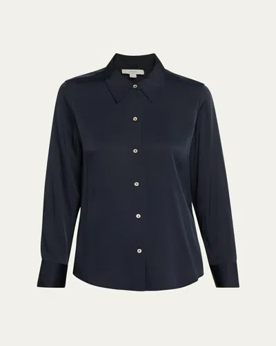 Vince Classic Slim-fit Shirt In Blue