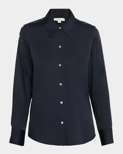 Vince Classic Slim-fit Shirt In Blue