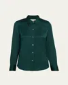 Vince Classic Slim-fit Shirt In Green