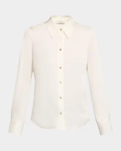 Vince Classic Slim-fit Shirt In White