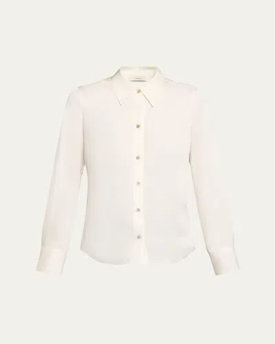 Vince Classic Slim-fit Shirt In Offwht
