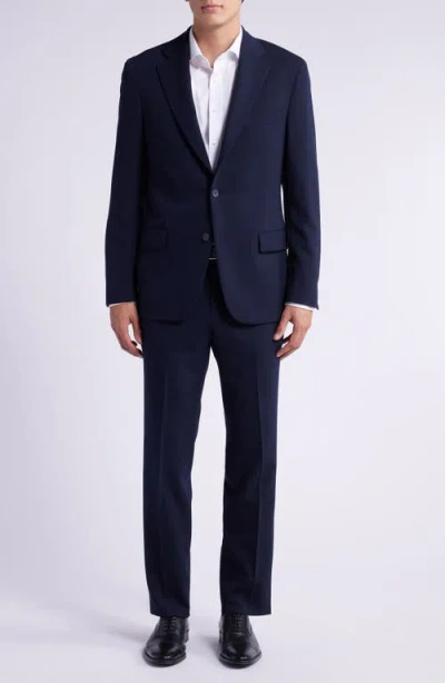Vince Classic Solid Navy Stretch Wool Suit