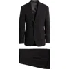 Vince Classic Solid Stretch Wool Suit In Black