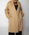 Vince Classic Straight Coat - Plus In Camel In Brown