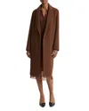 Vince Classic Straight Coat In Deep Oak