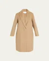 Vince Classic Straight Wool-blend Coat In Camello
