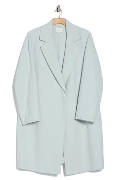 Vince Classic Straight Wool Blend Coat In Mint Glass