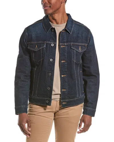 Vince Classic Trucker Jacket In Blue