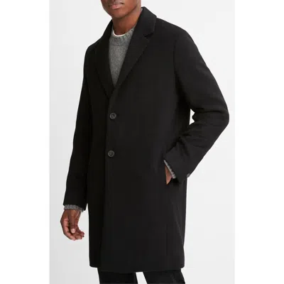 Vince Classic Wool Blend Coat In Black
