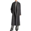 Vince Double Breasted Long Wool-blend Coat In Gray