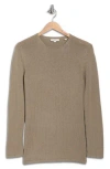 Vince Clean Trim Wool & Cashmere Blend Tunic Sweater In Brown
