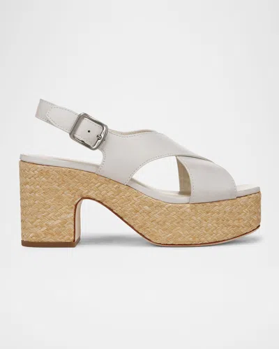 Vince Clementina Leather Crisscross Platform Sandals