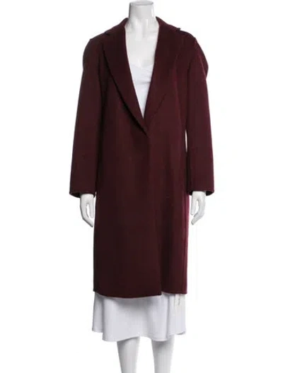 Pre-owned Vince Coat In Burgundy