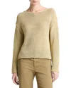 Vince Coated Cotton Pullover In Brown
