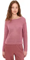 Vince Open Knit Boat Neck Sweater