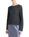 Vince Coated Cotton Pullover In Gray