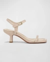 Vince Coco Leather Kitten-heel Sandals In Birchsand Beige L