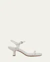 Vince Women's Coco Horchata Leather Kitten Heel Sandals In Horchata White Leather