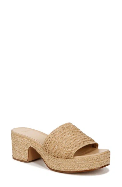 Vince Women's Margo Raffia Espadrille Block Heel Platform Sandals In Toasted Wheat