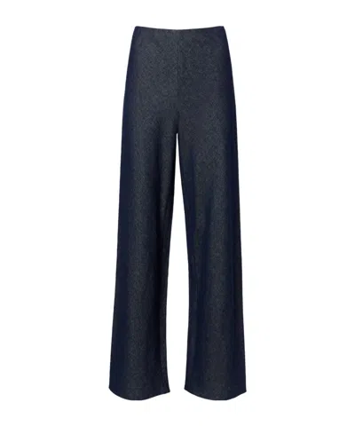 Vince Colette Cotton And Linen Chambray Wide-leg Pants In Black