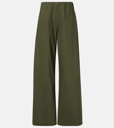 Vince Colette Cotton Wide-leg Pants In Black
