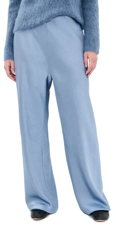 Vince Colette Fluid Satin Bias Pants Delphite In Blue