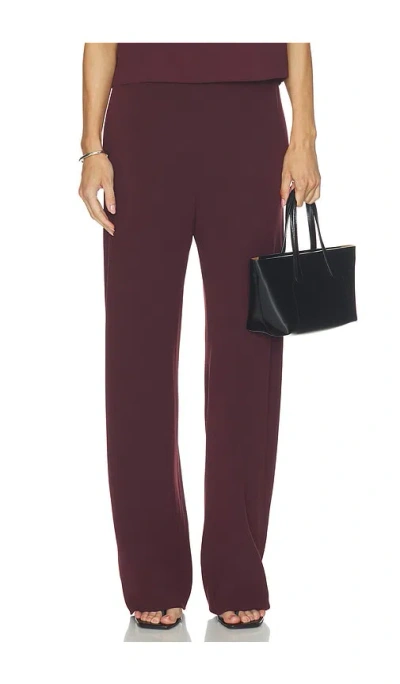 Vince Colette High Waist Crepe Bias Pant In Burgundy