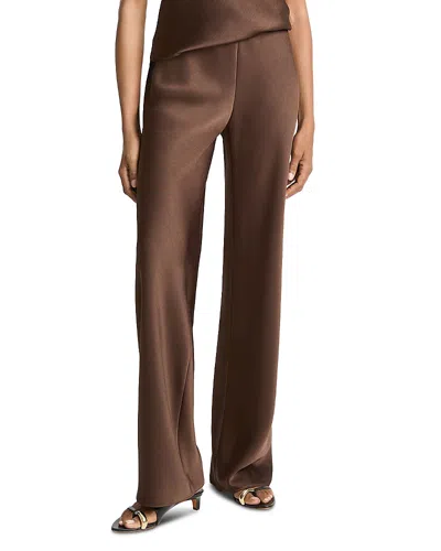 Vince Colette High Waist Fluid Satin Bias Pants In Multi