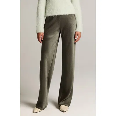 Vince Colette High Waist Fluid Satin Bias Pants In Green