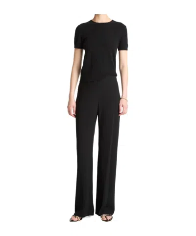 Vince Colette High-rise Crepe Bias Pant In Black