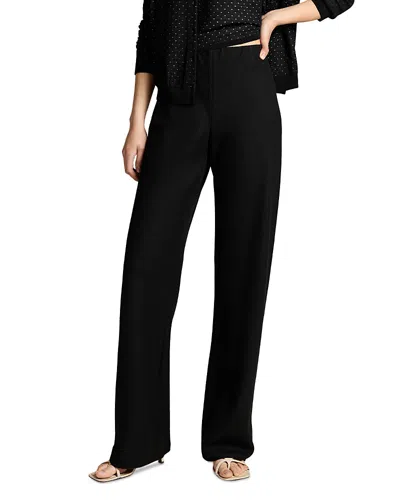 Vince Colette Wool Blend High Waisted Bias Pants In Black