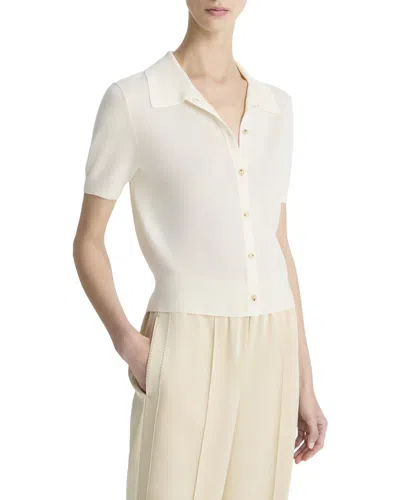 Vince Collared Button Shirt In Neutral