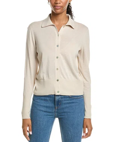 Vince Collared Button-down Shirt In Neutral