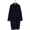 Vince Collared Cardigan Sweater Coat In Navy