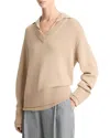 Vince Collared Layered Sweater In Nude