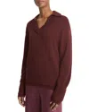 Vince Collared Layered Sweater In Black Rose