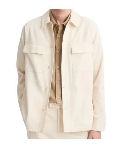 Vince Collared Long-sleeved Casual Jacket In Neutral