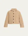 Vince Collared Sherpa Jacket In Multi